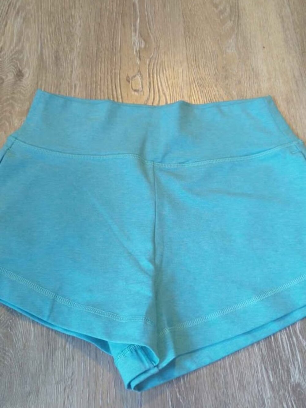Athleta Girl Teal High Waisted Shorts L/12